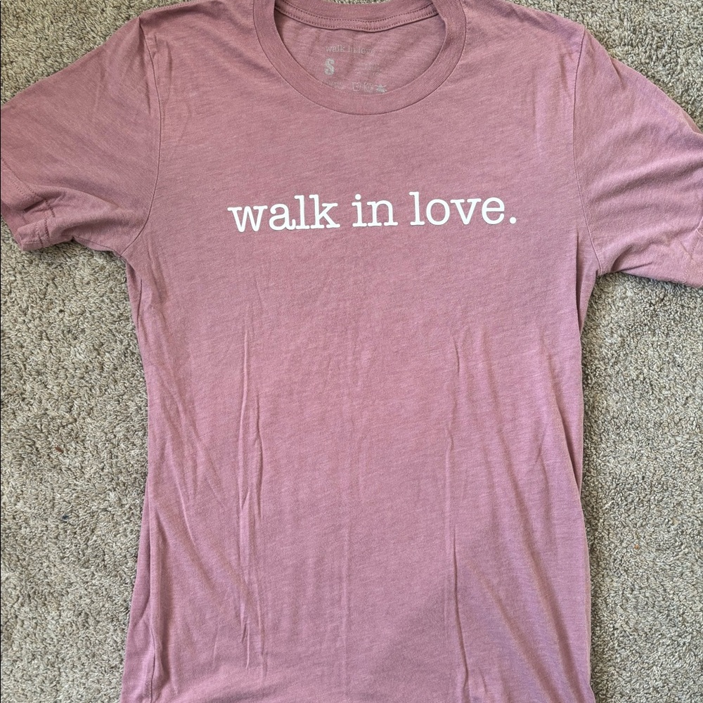 Walk In Love Small Pink T-shirt